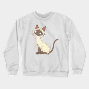 Siamese cat sitting Crewneck Sweatshirt